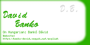 david banko business card